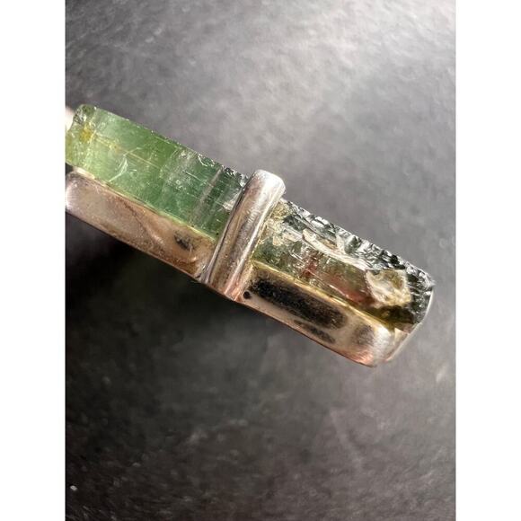 NEW Green teal tourmaline sterling silver pendant 3.16 grams - Picture 12 of 13